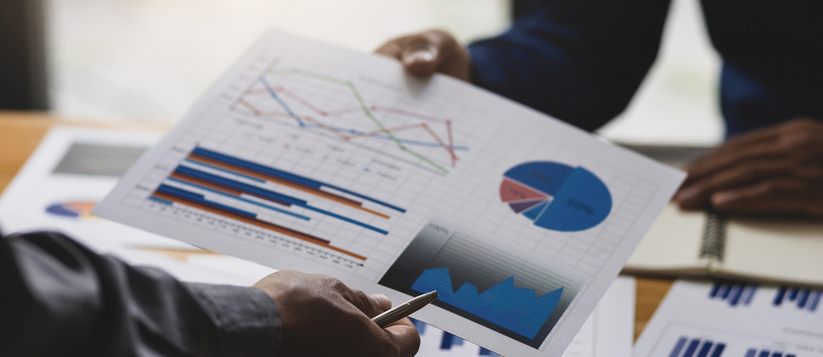 Professional analysing financial charts